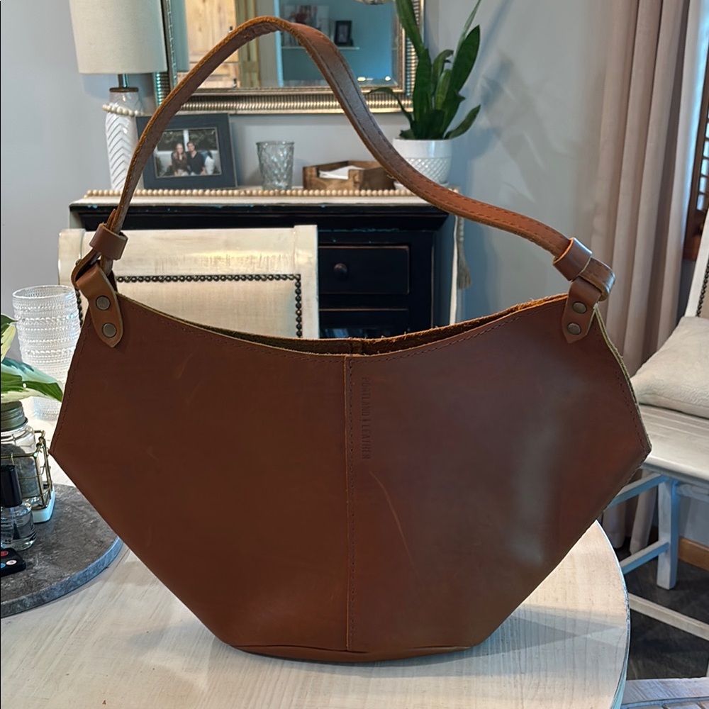 Portland Leather Brown Hobo Bag Sleek Modern Design